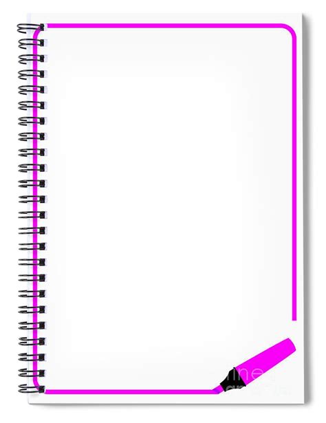 Purple Highlighter Page Border Spiral Notebook By Bigalbaloo Stock Pixels