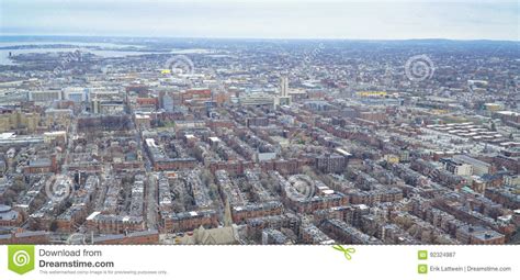 The City Of Boston Aerial View Boston Massachusetts April 3