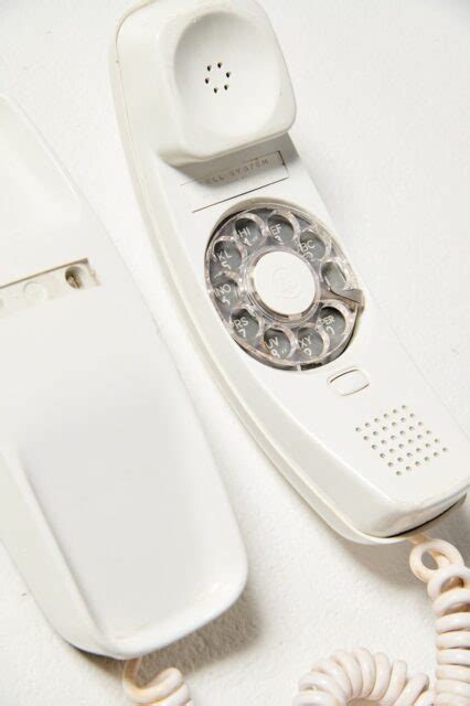 Te097 White Rotary Dial Phone Prop Rental Acme Brooklyn