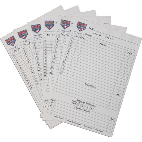Team Line Up Cards B5020 Usa Softball Store