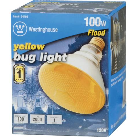 04409 Yellow Bug Flood Light Bulb 100 Watts Quantity 1