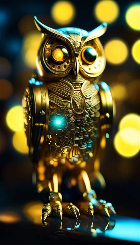 Golden Clockwork Owl Ai Generated Artwork Nightcafe Creator