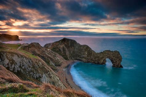 Sunrise At Durdle Door Jurassic Coast Uk Sunrise At Durdle Door