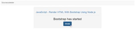JavaScript - Render HTML With Bootstrap Using Node.js | Free Source