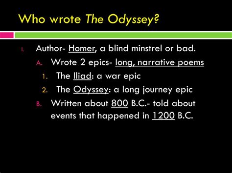 Ppt The Odyssey Powerpoint Presentation Free Download Id1793884