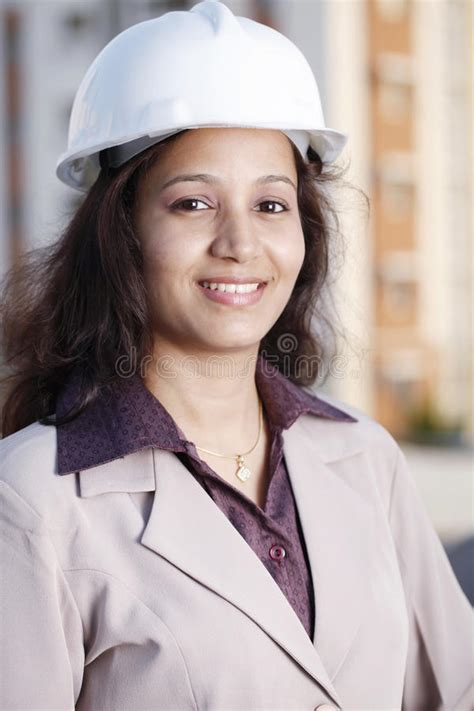 Female Architect At Construction Site Stock Photo Image Of