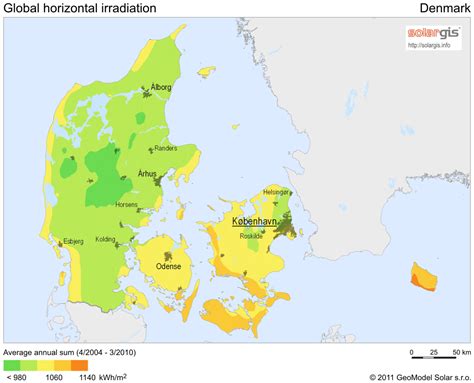 Denmark Climate Map