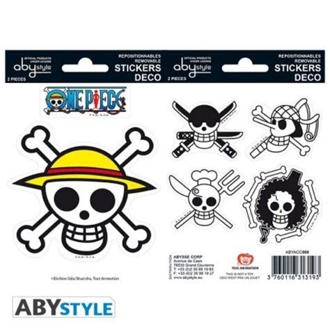 One Piece Stickers 16x11cm 2 Sheets Pirates Flag The Little Things