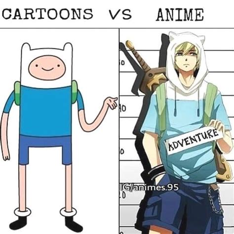 Another Example Of The Styles Of Cartoons Vs Animes If There Was An