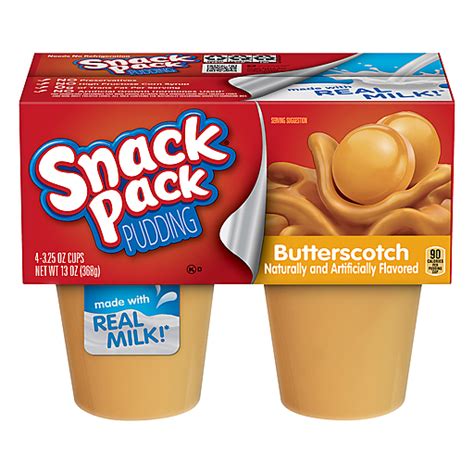 Snack Pack Butterscotch Pudding Cups 4 325 Oz Cups Jello And Pudding