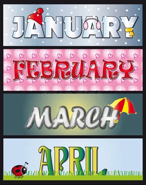 January February March April May