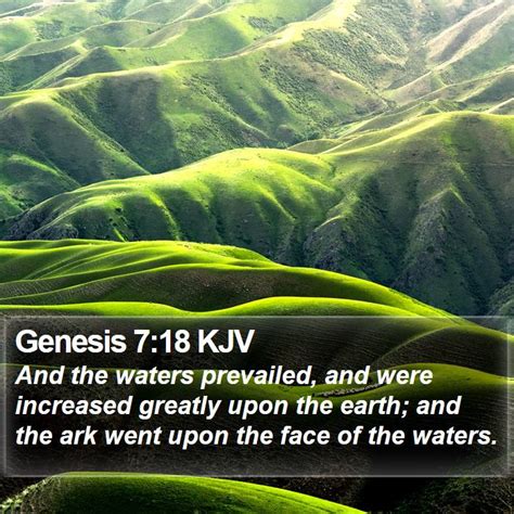 Genesis 7 18 Kjv And The Waters Prevailed And Were Increased