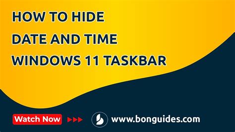 How To Hide The Date And Time In Windows 11 Taskbar Remove Time