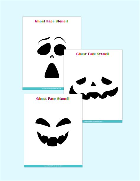 3 Free Printable Ghost Face Pumpkin Carving Stencils Freebie Finding Mom