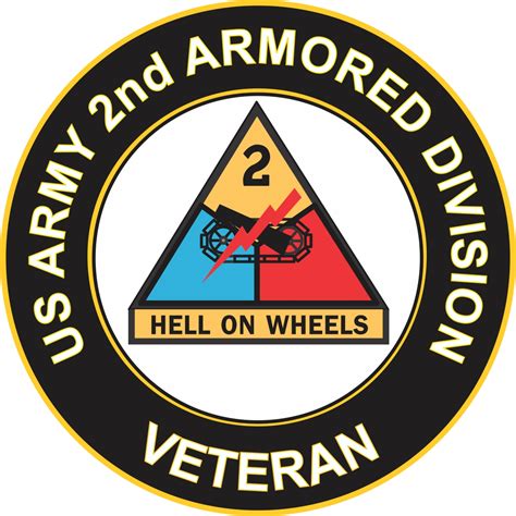 Us Army Veteran 2nd Armored Division Sticker Decal