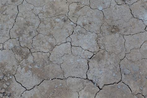 Dry Cracked Earth Ground Texture No Watering Desert Stock Photo