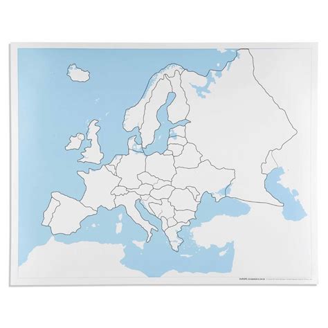 Europe Control Map Unlabeled Montessori Nienhuis Didactopia