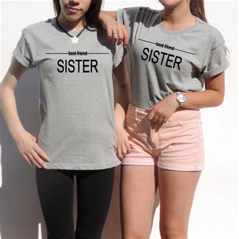 Sisters Shirt Women Plus Size Best Friends T Shirt Unbiological Tumblr