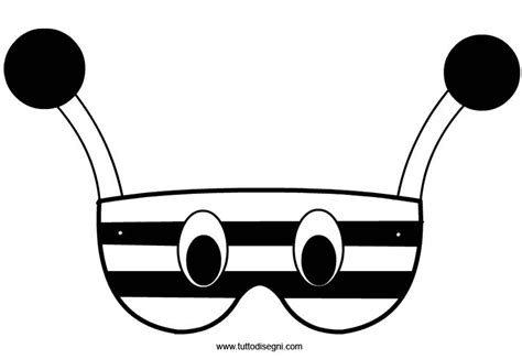 Tutti i disegni sono gratis pronti per essere stampati e colorati! Ape: maschera da colorare