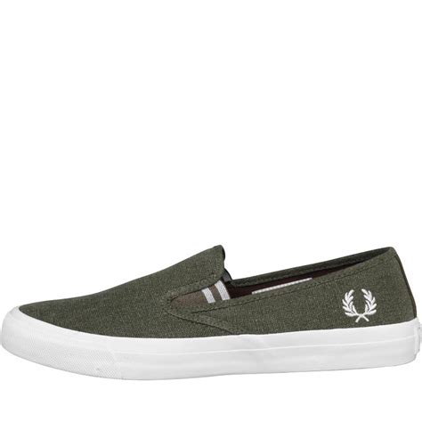 Buy Fred Perry Mens Authentic Turner Slip On Pumps Forest Night