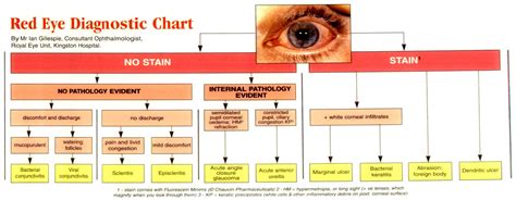 Red Eye Differential Diagnosis Chart