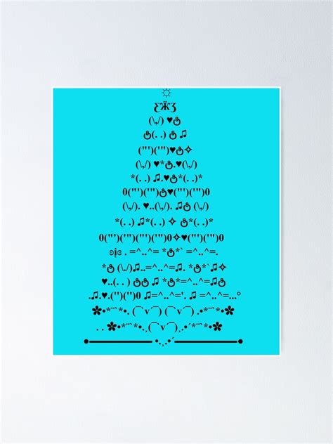 Merry Christmas Tree Ascii Word Art Poster For Sale By Peach75
