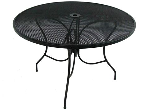 Meadowcraft Jackson 44 Wide Wrought Iron Round Dining Table With