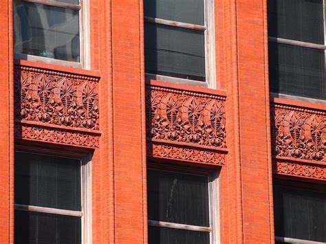 Detail Of Louis Sullivans Terra Cotta Ornamentation On The Wainwright