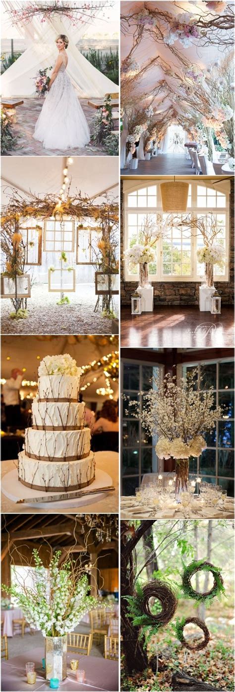 30 Chic Rustic Wedding Ideas With Tree Branches Tulle And Chantilly