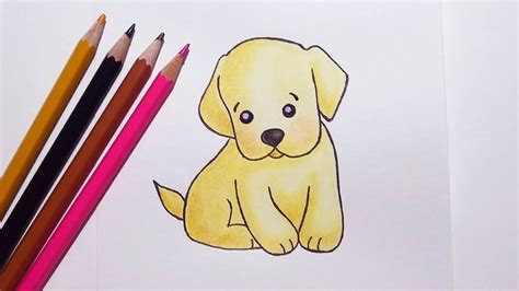 How To Draw A Cute Puppy Easy Cute Drawings Puppy Drawing Puppy