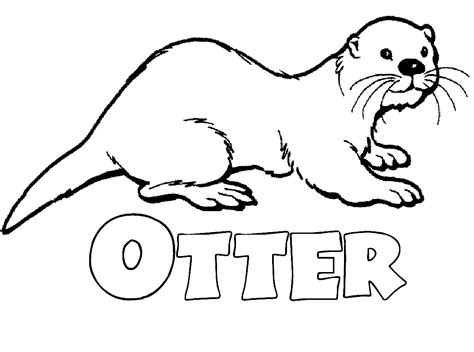 Animal Faces Coloring Pages Sea Otter