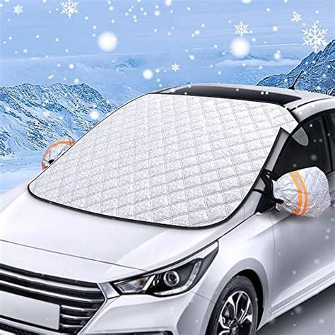 Amazon Com Car Windscreen Cover Magnetic Snow Cover With Two Mirror Covers Ultra Thick
