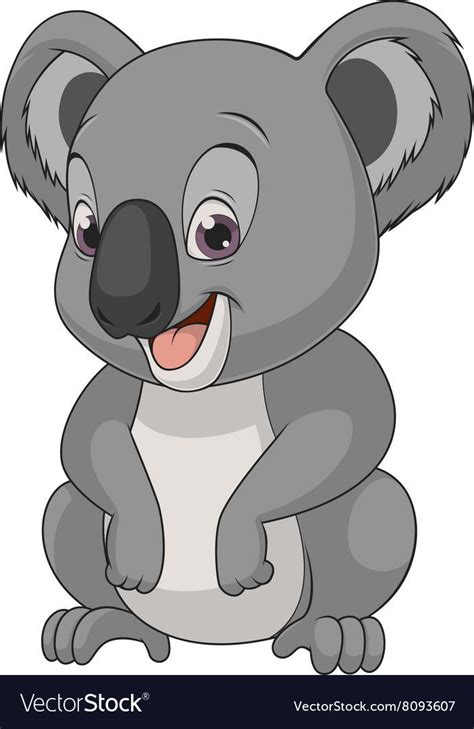 Download Little funny bear koala vector image on | Dessin, Personnages