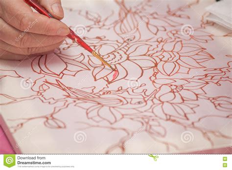 Woman Hand with Pencil is Drawing Picture Stock Image - Image of