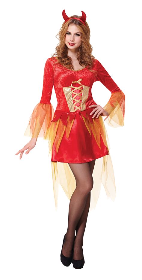 Adult Sexy Gothic Red Devil Ladies Halloween Party Fancy Dress Costume