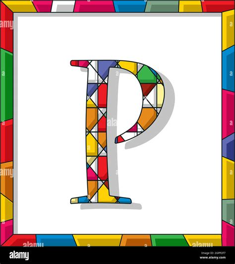 Letter P In Stained Glass Stock Vector Image And Art Alamy