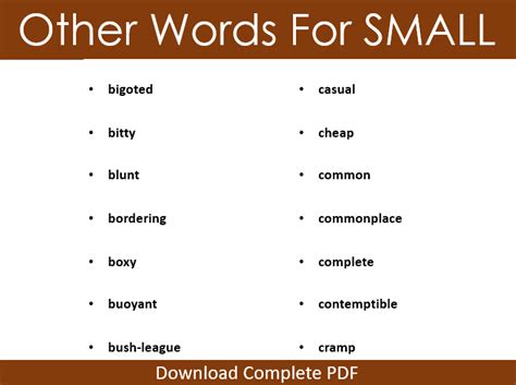 Important Synonyms Of Small With Examples By Mosamaasghar Medium