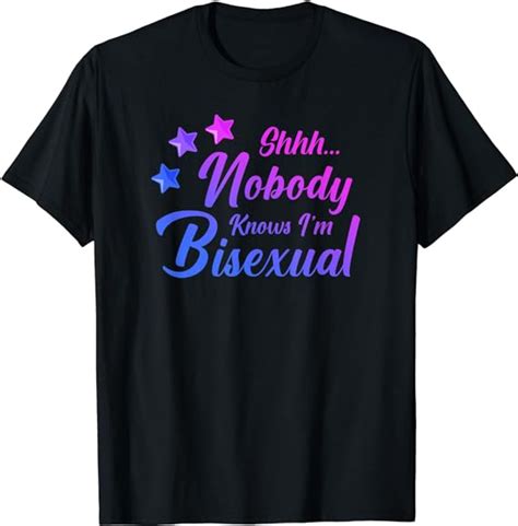 Nobody Knows Im Bisexual T Shirt Uk Clothing