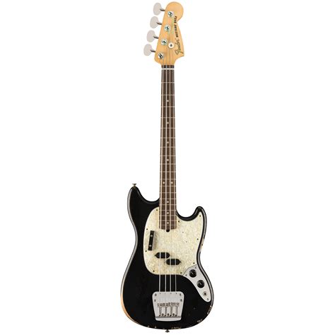 Fender Jmj Road Worn Mustang Bass Blk Rw Electric Bass Guitar