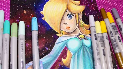 Copic Markers Speed Drawing Nintendo Super Mario Bros Princess Rosalina Youtube