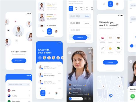 doctor consultation ui kit by happy tri milliarta on dribbble