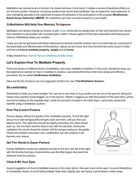 how to meditate properly