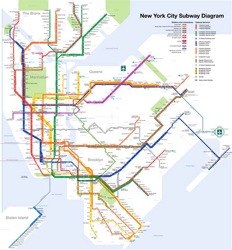 New York City Subway Metro Maps Lines Routes Schedules
