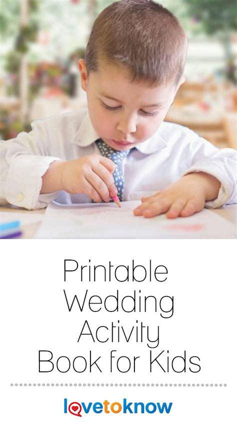 Printable Wedding Activity Book For Kids Lovetoknow Kids Wedding