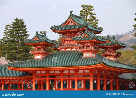 Kyoto Landmark Heian Shrine Stock Image Image Of Jinha Japanese