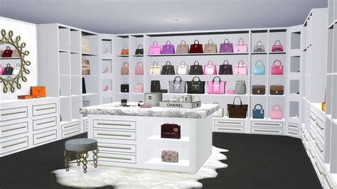 Luxury Custom Closet Platinumluxesims Sims House Design Sims 4 Cc