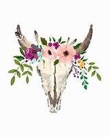 Photos of Bull Skull With Flowers