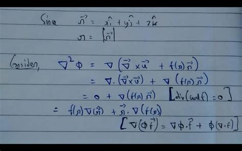 Let R Xi Yj Zk And R F If A Scalar Field O And A Vector Field U00fc Satisfyy