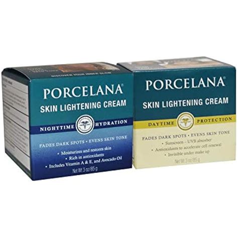 Porcelana Skin Lightening Night Cream Fade Dark Spots Treatment Day 3oz