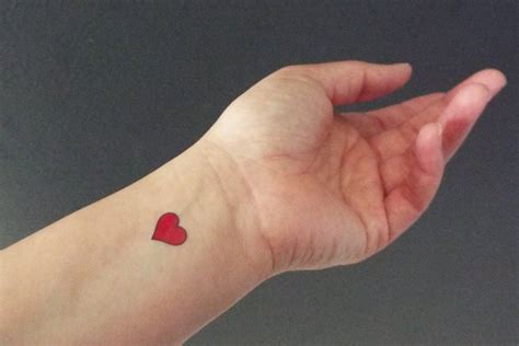 20 Temporary Tattoos Small Red Hearts Fake Tattoos Set Of 20 Shop